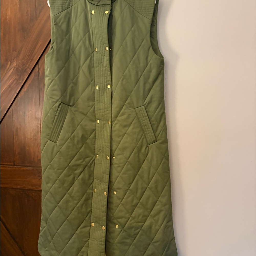 Olive Quilted Women's Vest